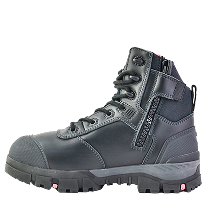 Bata Ladies Avenger Zip Sided Safety Boot - Black