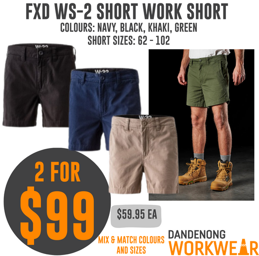 BUNDLE BUYS - 2 x FXD WS-2 Short Work Shorts