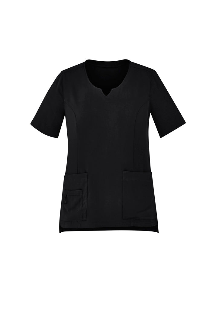 BizCare Women's Avery Round Neck Scrub Top