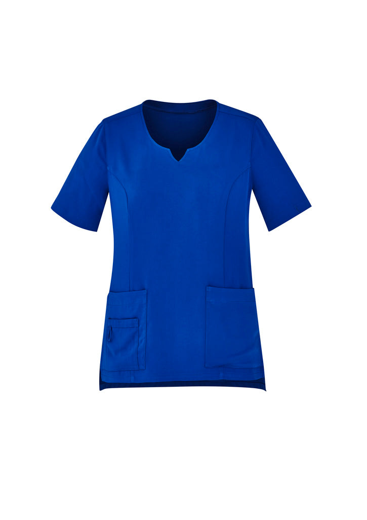 BizCare Women's Avery Round Neck Scrub Top