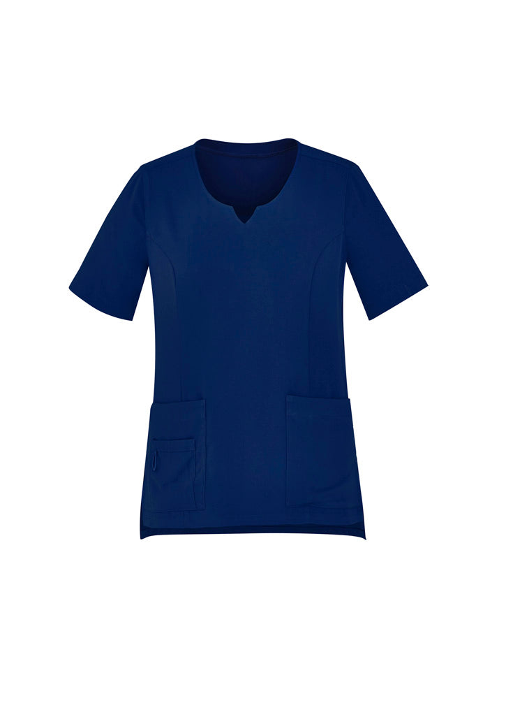 BizCare Women's Avery Round Neck Scrub Top