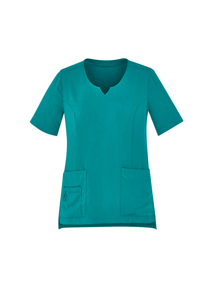 BizCare Women's Avery Round Neck Scrub Top