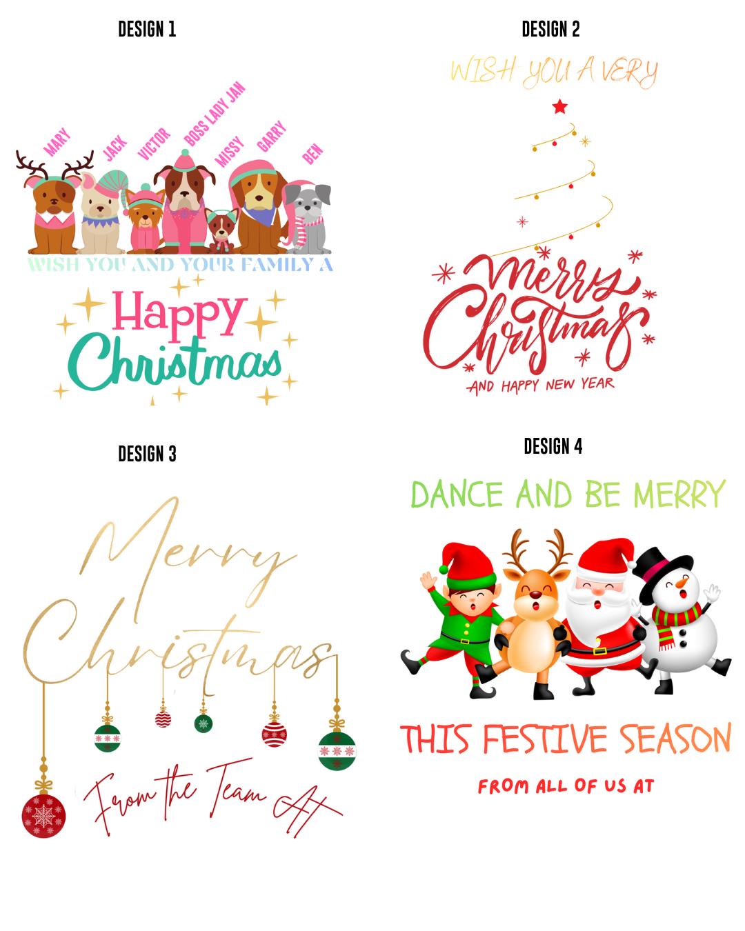 Customised Ladies Christmas Tee