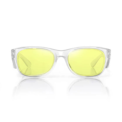 SafeStyle Classics Clear Frame Yellow Lens Safety Spec