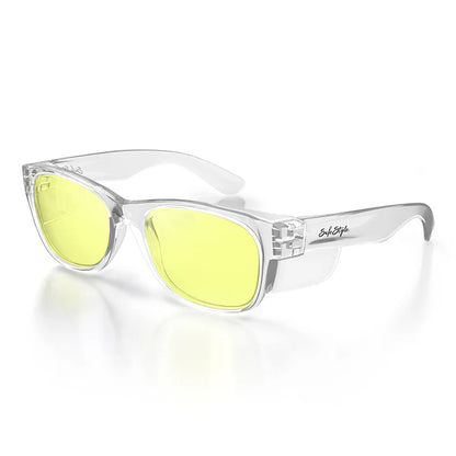 SafeStyle Classics Clear Frame Yellow Lens Safety Spec