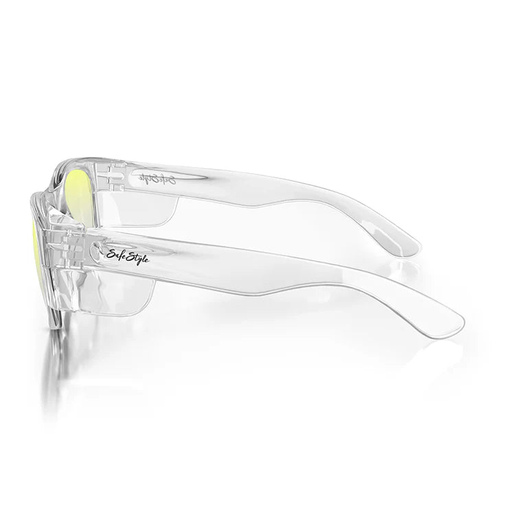 SafeStyle Classics Clear Frame Yellow Lens Safety Spec