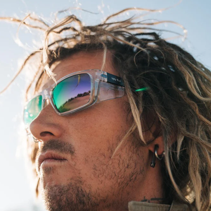 Ugly Fish Comet Matte Black Frame Polarised Green Mirror Lens Safety Spec