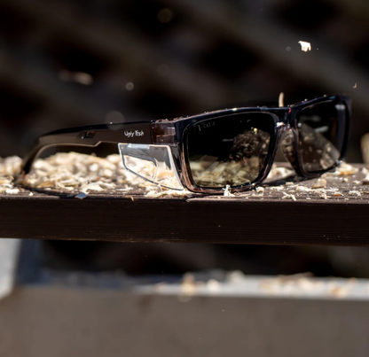 Ugly Fish Comet Matte Black Frame Polarised Smoke Lens Safety Spec