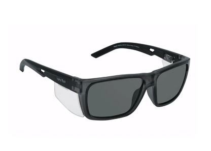 Ugly Fish Comet Matte Black Frame Polarised Smoke Lens Safety Spec