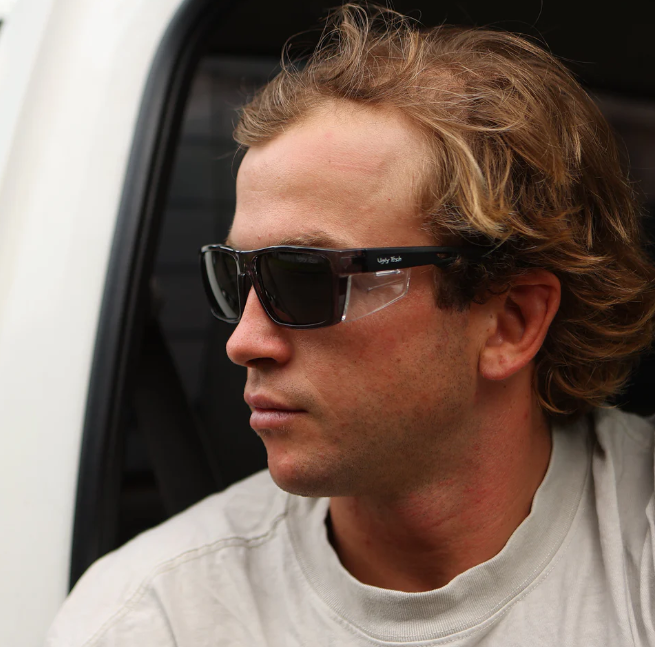 Ugly Fish Comet Matte Black Frame Polarised Smoke Lens Safety Spec