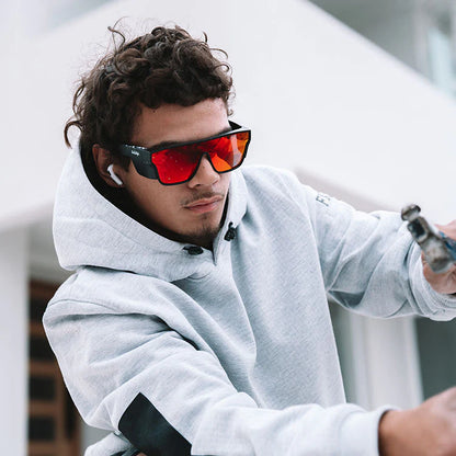 SafeStyle Primes Matt Black Frame Reflectors Red Lens Safety Spe