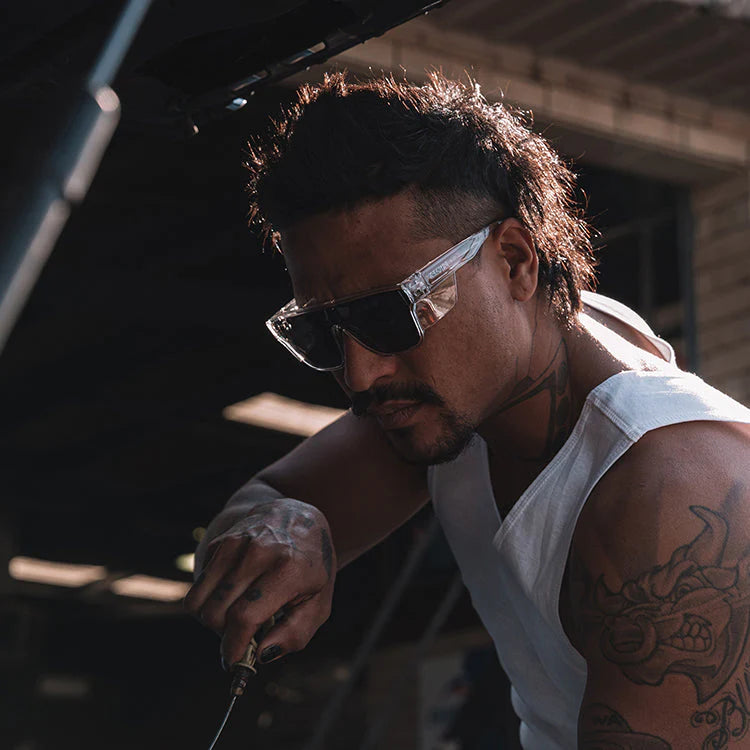 SafeStyle Primes Clear Frame Tinted Lens Safety Spec