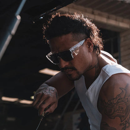 SafeStyle Primes Clear Frame Tinted Lens Safety Spec