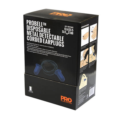 ProChoice Probell Metal Detectable Earplugs Corded 