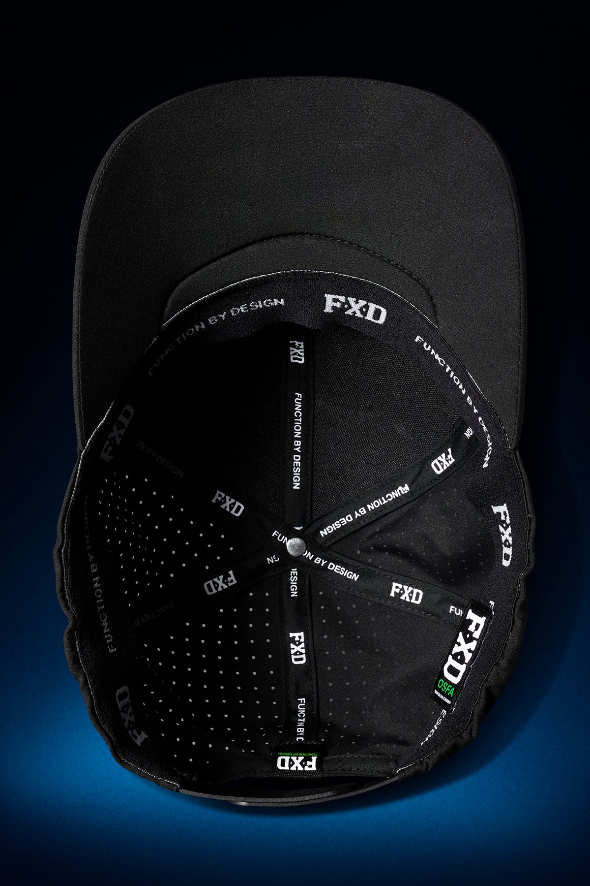 FXD CP-12 Tech Baseball Cap - Black/Big Logo
