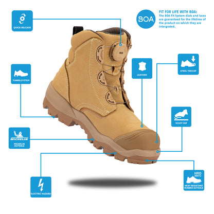 Bata Helix Ultra Ranger BOA Safety Boot - Wheat
