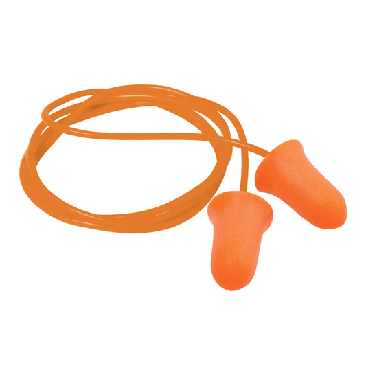 Force360 Bell Shaped Corded Disposable Earplugs - 100 pairs