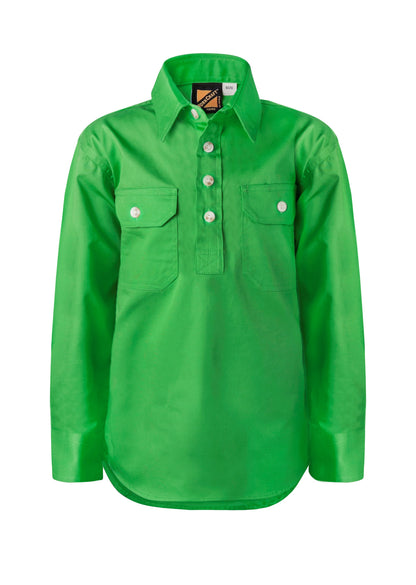 Workcraft Kids Closed Front Cotton Shirt