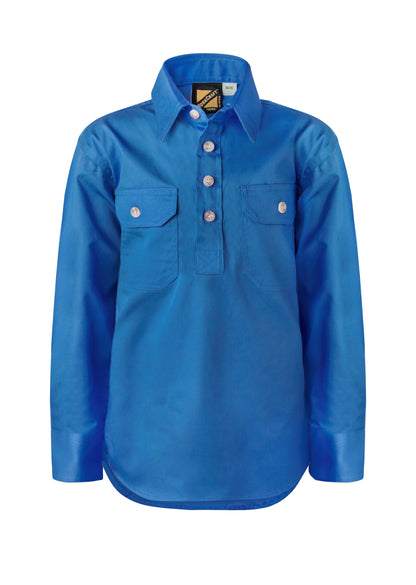 Workcraft Kids Closed Front Cotton Shirt
