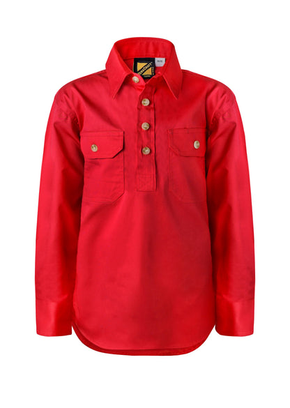 Workcraft Kids Closed Front Cotton Shirt