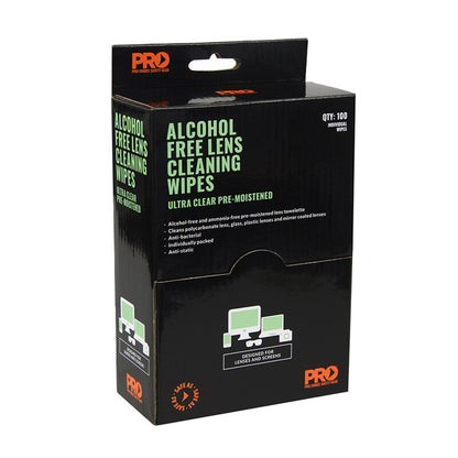ProChoice Lens Cleaning Wipe - Alcohol Free 100 Pack 