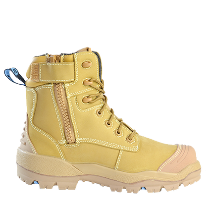 Bata Longreach Zip Sided Composite Toe Boot - Wheat