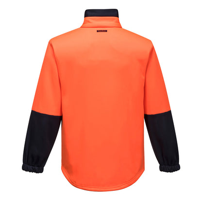 Portwest Hi-Vis Water Repellent Contrast Zipped Class D Brush Fleece Jumper
