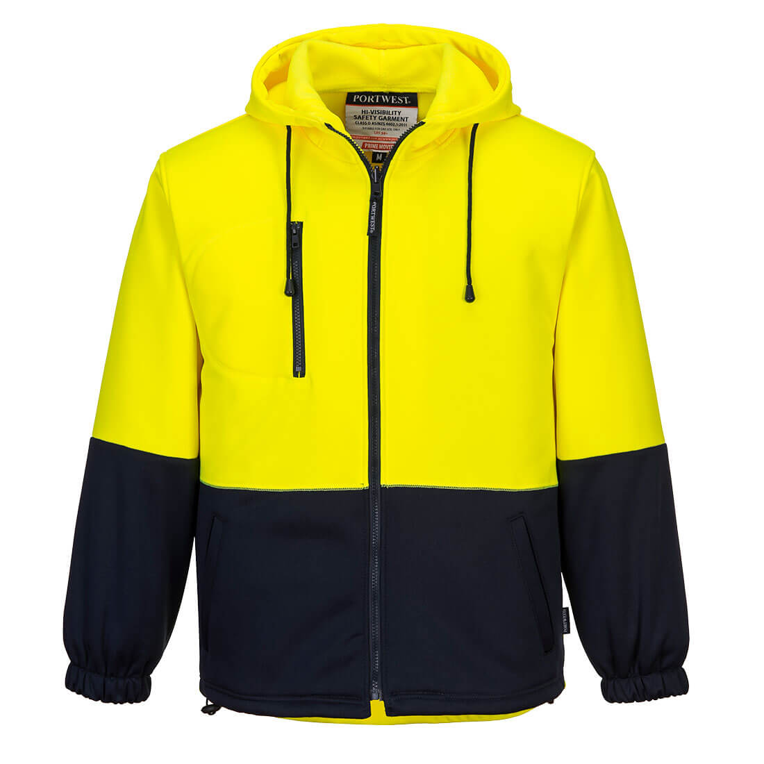 Portwest Hi-Vis Water Repellent Contrast Zipped Class D Hoodie