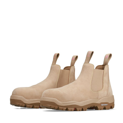 Bata Helix Ultra Nulla Ladies Elastic Sided Safety Boot - Sand