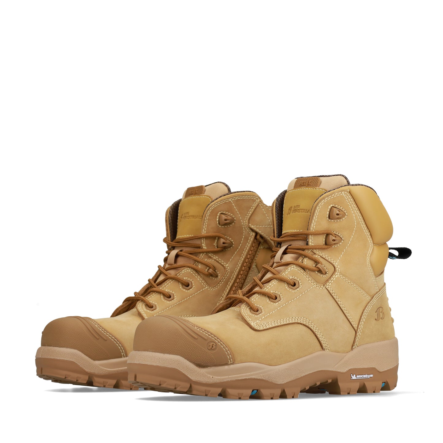 Bata Helix Ultra Overland Zip Sided Safety Boot - Wheat