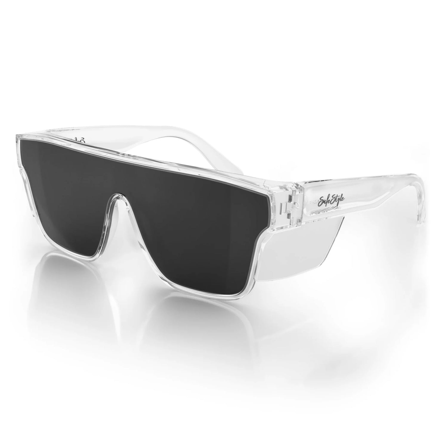 SafeStyle Primes Clear Frame Tinted Lens Safety Spec