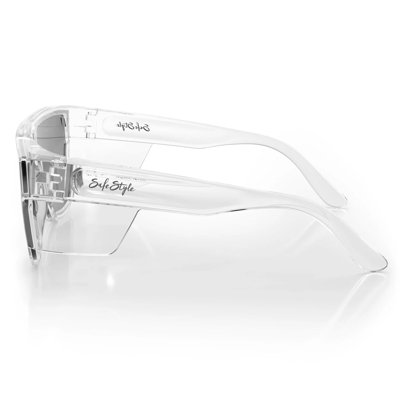 SafeStyle Primes Clear Frame Tinted Lens Safety Spec