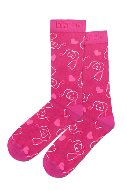 Biz Care Unisex Happy Feet Pink Socks