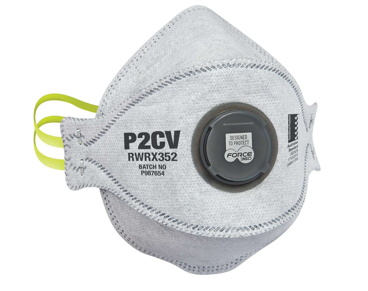 Force360 P2V Flat Fold Valved Carbon Respirator