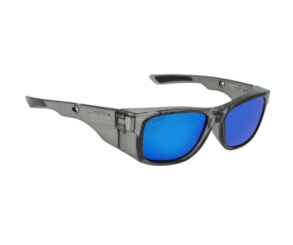 Ugly Fish Sparkie Black Frame Polarised Blue Mirror Lens Safety Spec