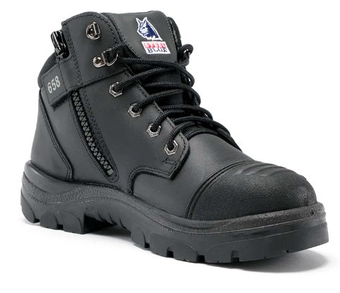 Steel Blue Parkes Low Cut Zip Sided Safety Boot w/ Scuff Cap
