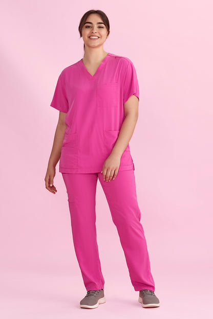 Biz Care Unisex Avery Pink Scrub Pant
