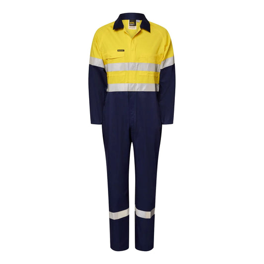 Workcraft HiVis Lightweight Taped Cotton Drill Coveralls
