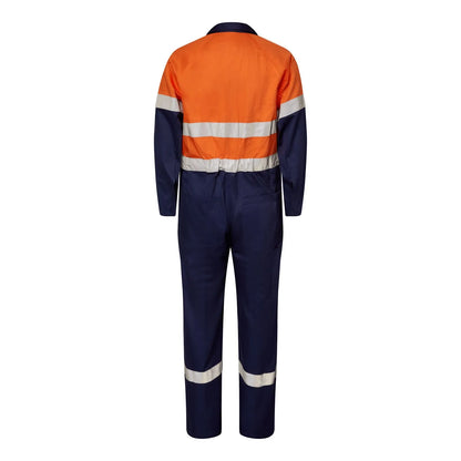 Workcraft HiVis Lightweight Taped Cotton Drill Coveralls