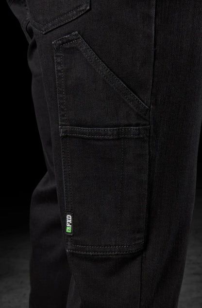 FXD WD-4 Straight Fit Stretch Denim Work Jeans, Black