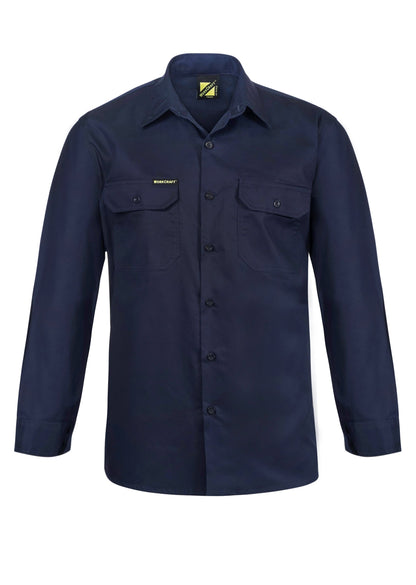 BUNDLE BUYS - 2 x Workcraft Lightweight Cotton Drill Long Sleeve Shirt