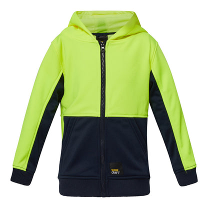 Workcraft Kids HiVis 320gms Full Zip Hoodie
