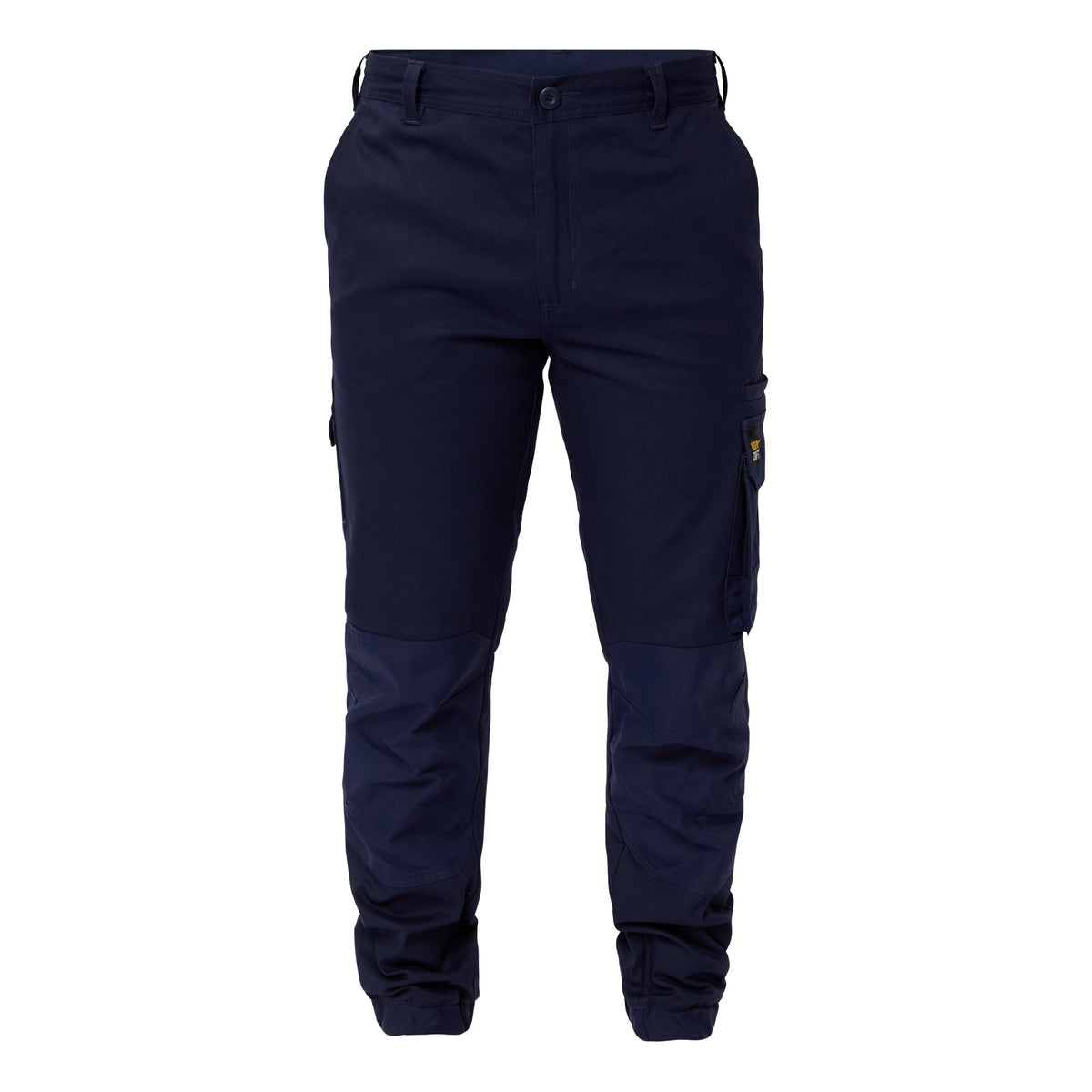 Workcraft Men's Cotton Drill Stretch Cargo Pants with Cuffed Hem