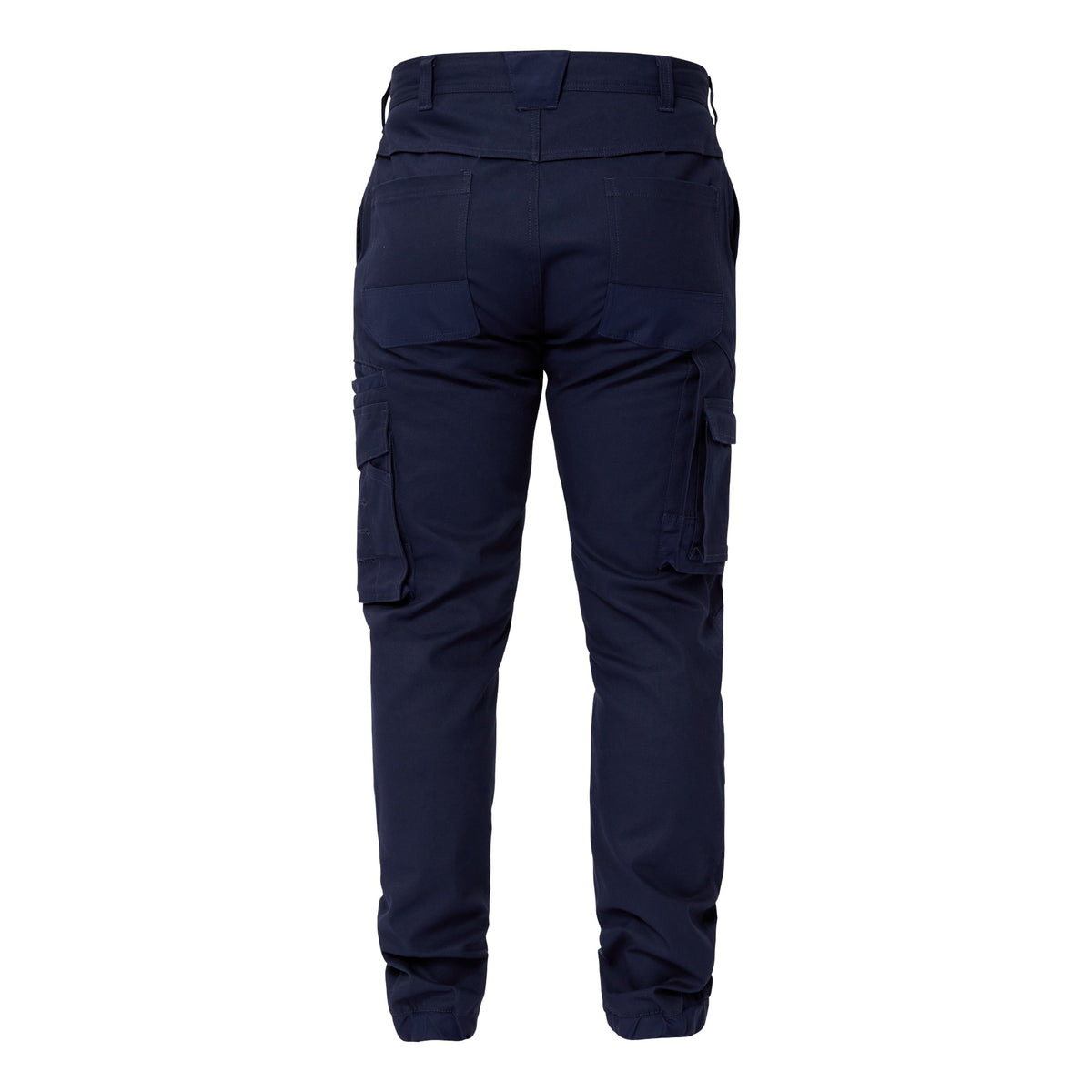 Workcraft Men's Cotton Drill Stretch Cargo Pants with Cuffed Hem