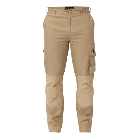 Workcraft Men's Cotton Drill Stretch Cargo Pants