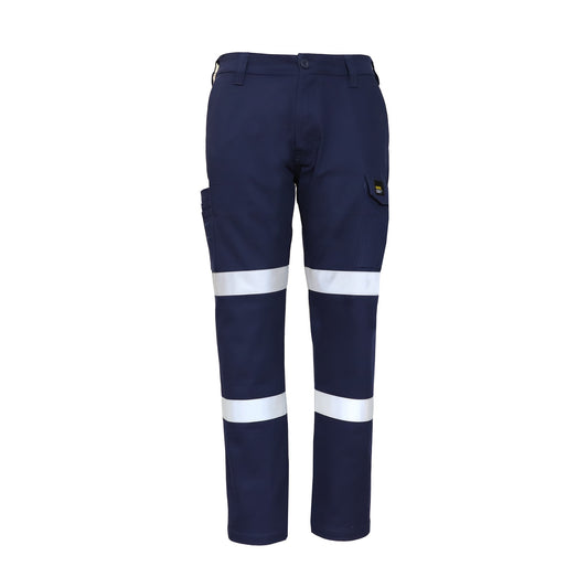 Workcraft Men's Cotton Drill Stretch Cargo Taped Pants