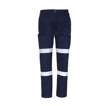 Workcraft Women's Cotton Drill Stretch Cargo Taped Pants