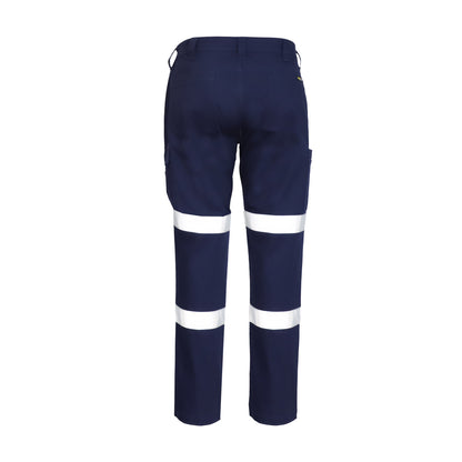 Workcraft Women's Cotton Drill Stretch Cargo Taped Pants