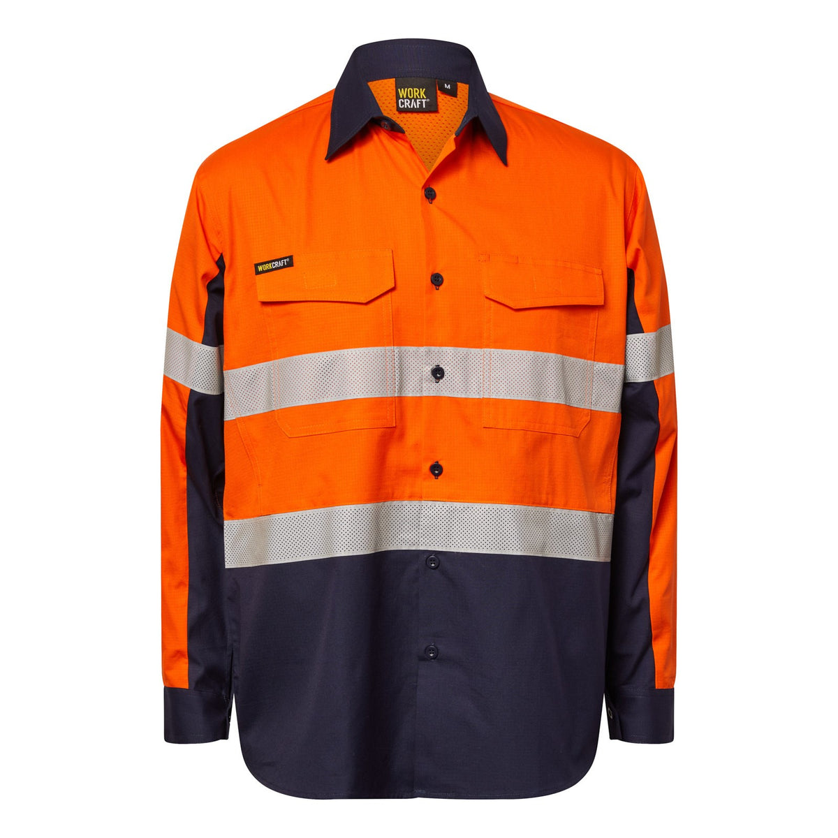 Workcraft Ripstop HiVis Long Sleeve Taped Shirt