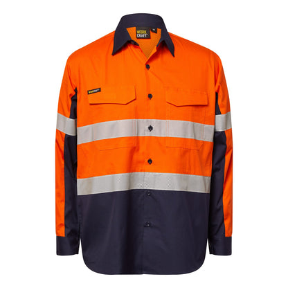 Workcraft Ripstop HiVis Long Sleeve Taped Shirt